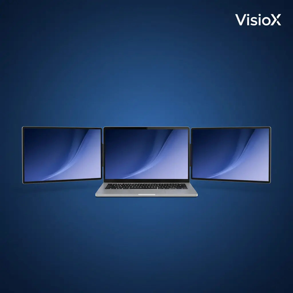 Transform Your Productivity with the 14 to 16 Inch Dual Screen Extender Display - FHD IPS Triple Expandable Monitor for Laptops